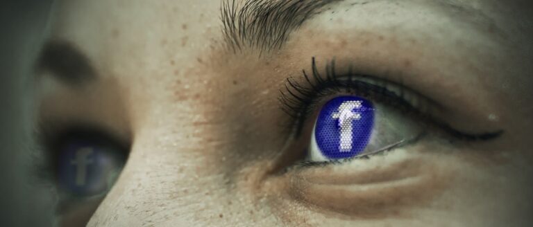 eyes with facebook logo and coloring