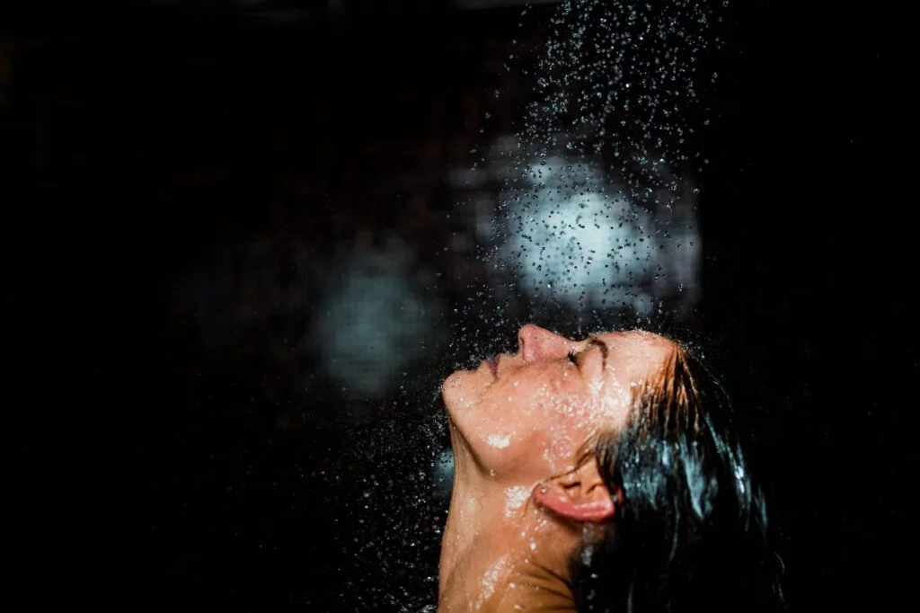 Beautiful Woman Taking a Shower