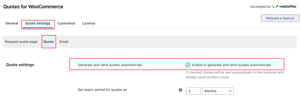 Quote for WooCommerce screenshot