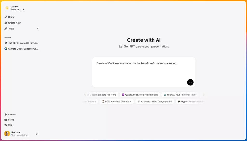 GenPPT AI Screenshot
